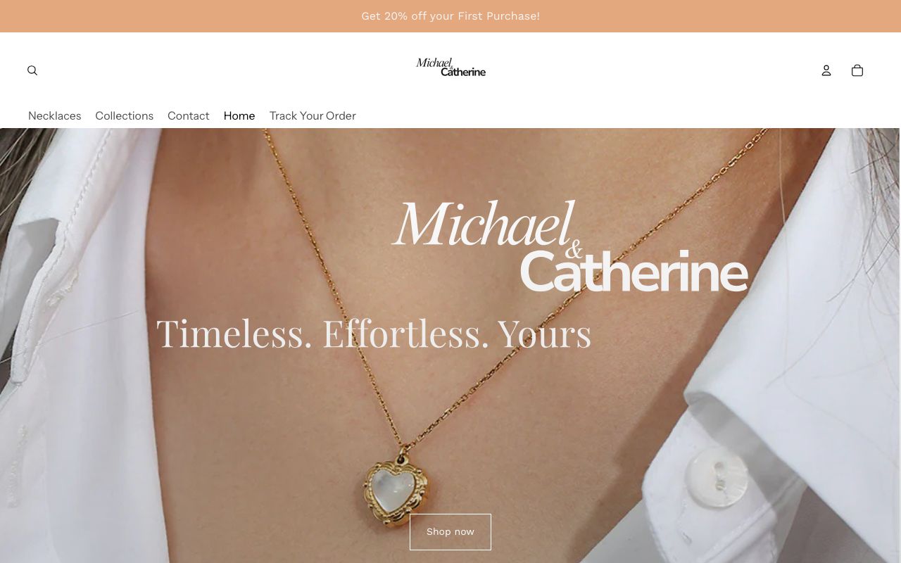 Michael Catherine website screenshot