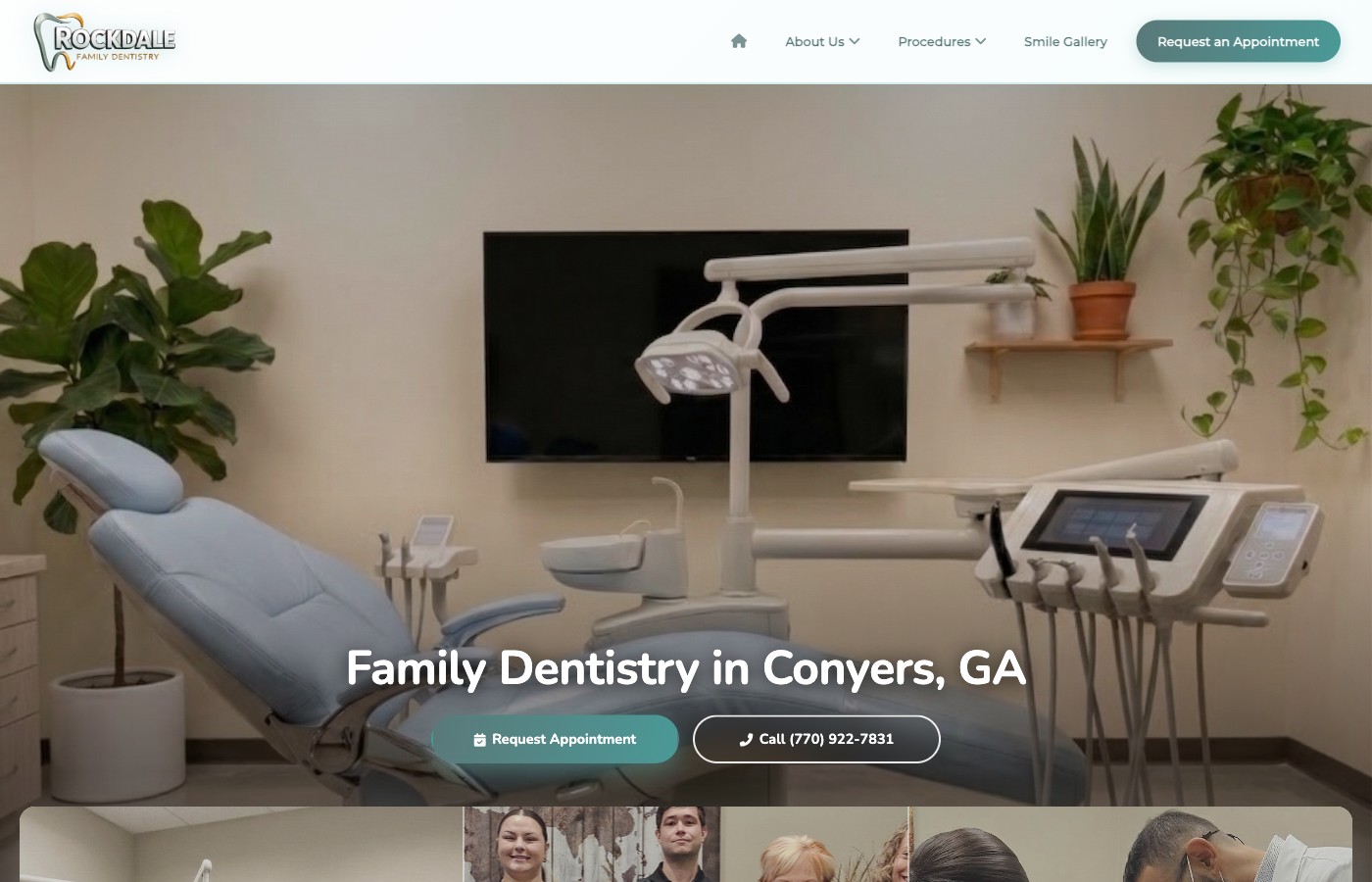 Rockdale Family Dentistry website